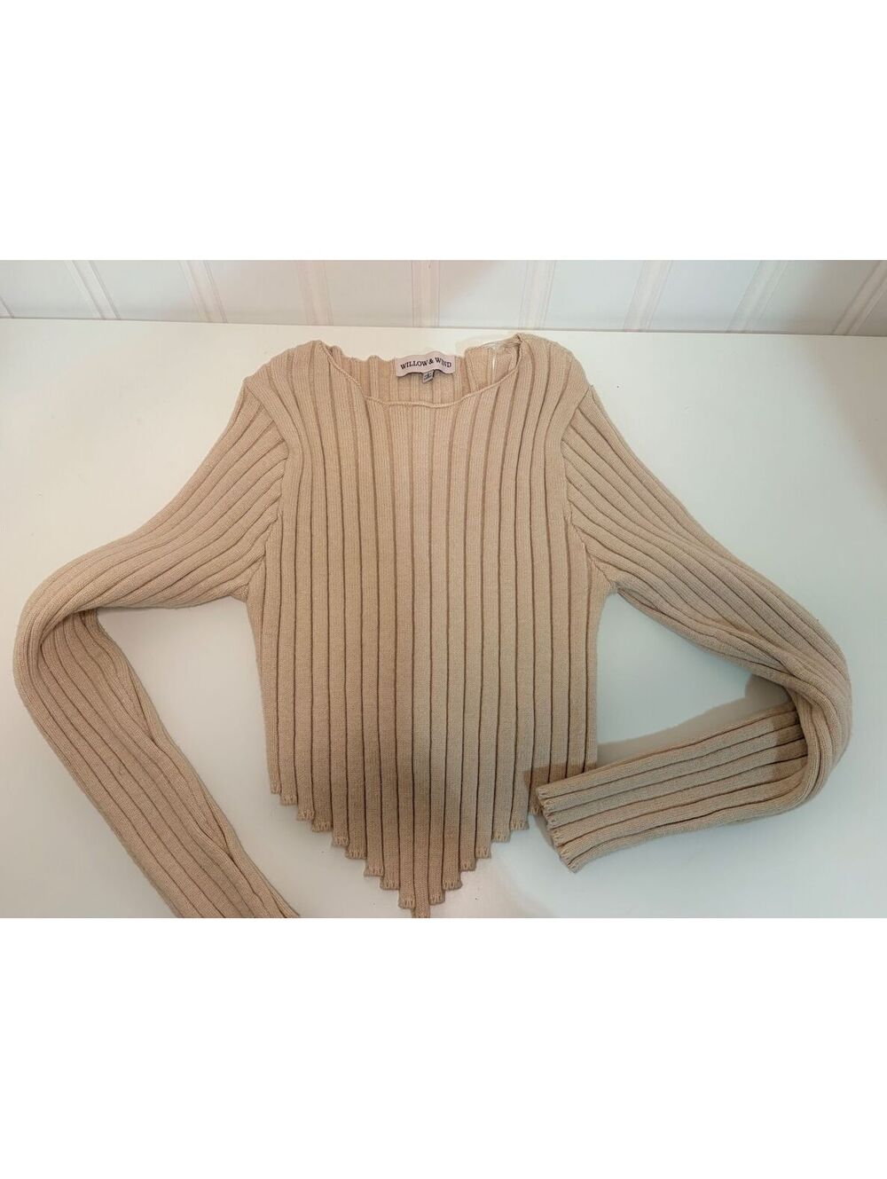 Cropped Cableknit Sweater